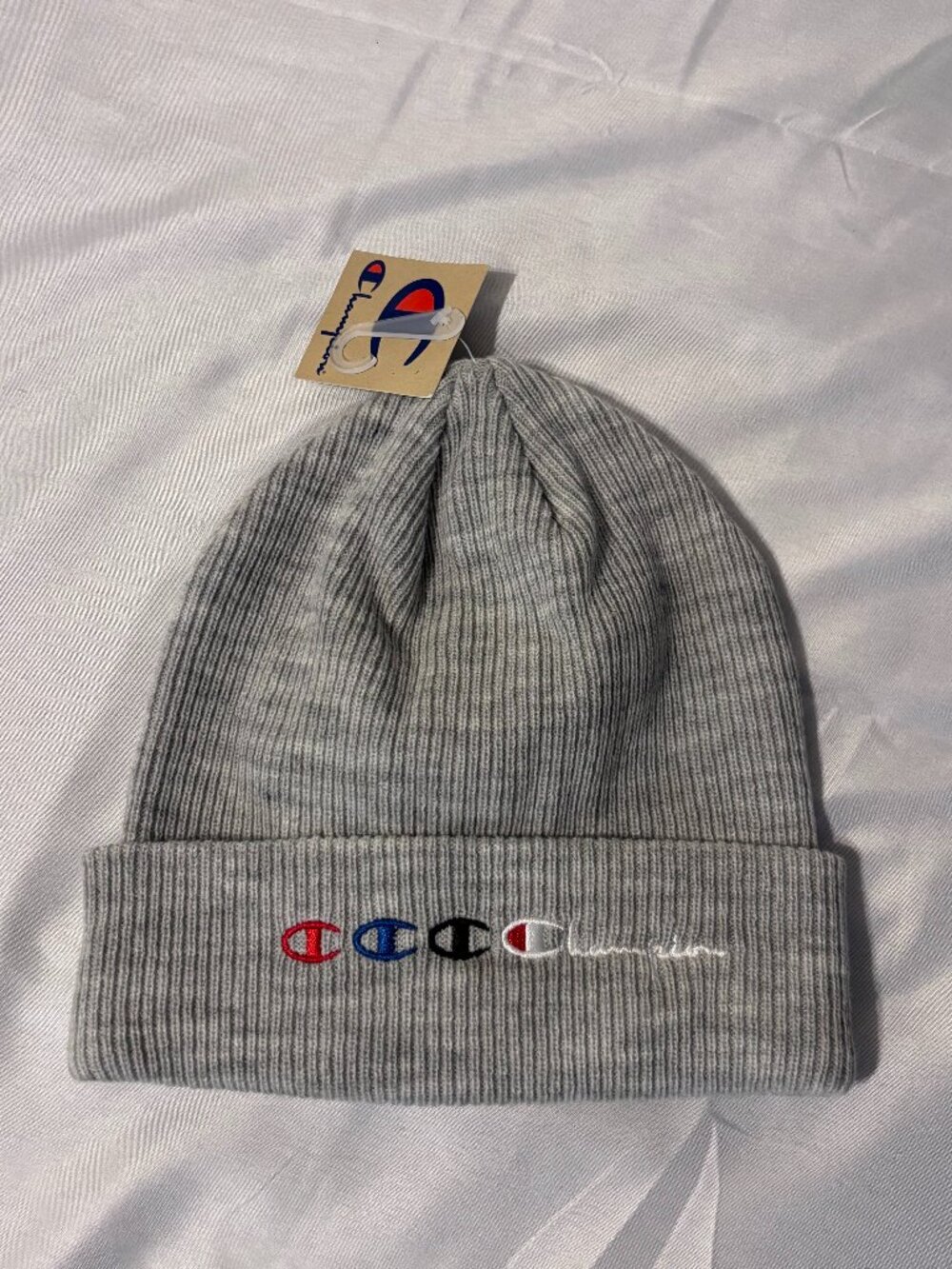 Champion Oxford Gray Chunky Ribbed Cuffed Beanie – One Size – New With Tags